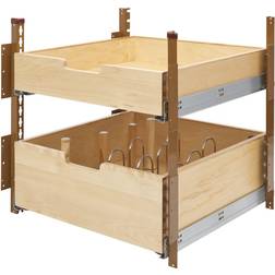Rev-A-Shelf 22.5-in W x 21.25-in H 2-Tier Cabinet-mount Wood Soft Close Sliding Shelf Kit 4PIL-24SC-2