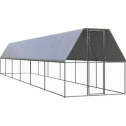 vidaXL hønsegård 2x12x2 m galvaniseret stål