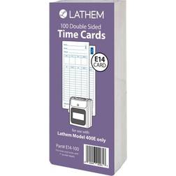 Model 400E Double Sided Time Cards Double Sided Sheet