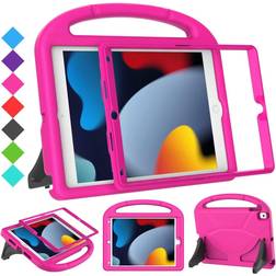 Suplik Kids Case for iPad 9th/8th/7th Generation - iPad 10.2 inch 2021/2020/2019 Case with Built-in Screen Protector, Durable Shockproof Handle Stand Kids Case for Apple iPad 7/8/9 Gen
