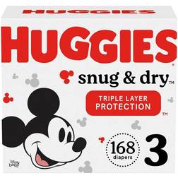Huggies Snug & Dry Baby Diapers Size 3, 168pcs