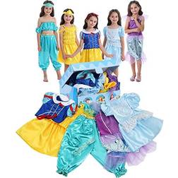 Girls Dress up Trunk Princess Costume Pretend Play Set