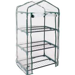 Pvc Cover Mini Greenhouse with 3 Shelves/Zipper Clear