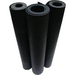 Rubber-Cal Recycled Floor Mat, Black, 3/8-Inch x 4 x 7-Feet