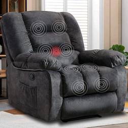 ANJHOME Overstuffed Massage Recliner Chairs with Heat & Vibration