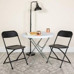 Flash Furniture Hercules Series Folding Chairs, Black, Pack Of 4 Chairs