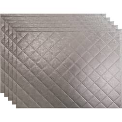 Fasade 18in x 24in Quilted Galvanized Steel Backsplash Panel 5pk