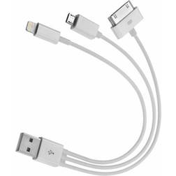 4XEM 4XUSBMUSB830PIN Apple 30-Pin/Lightning/Micro USB Cable For iPhone/iPod/iPad/Galaxy