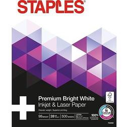 Staples 8.5" 11" Laser Paper, lbs., 98 Brightness, 500/Ream 733333