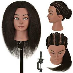 LHNHAIR Afro Style Mannequin Head Black