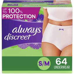 Always Discreet Incontinence & Postpartum Underwear Small/Medium 64-pack
