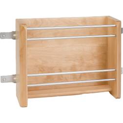 Rev-A-Shelf 15 Pantry Cabinet Door Mount Foil Rack Natural Maple
