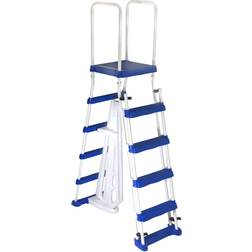 Blue Wave NE1217 52-in A-Frame Ladder w/ Safety Barrier and Removable Steps for Above Ground