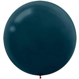 Amscan Party Perfect Round Latex Balloons Decoration, Black, 24" Pack of 4 (115910.1)