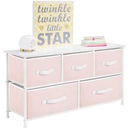 mDesign Top Storage Dresser with 5 Fabric Drawers