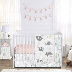 Sweet Jojo Designs Jungle Sloth Leaf Baby Crib Bedding Set 28x52"