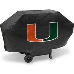 Rico Industries Miami Hurricanes Black Deluxe Grill Cover Deluxe Vinyl Grill Cover 68" Wide/Heavy Duty/Velcro