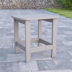Flash Furniture Charlestown All-Weather Poly Resin Commercial Adirondack Outdoor Side Table