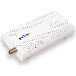 goCoax MoCA 2.5 Adapter with 2.5GbE Ethernet Port. MoCA 2.5. 1x 2.5GbE Port. Provide 2.5Gbps Bandwidth with existing coaxial Cables. White(1-pack