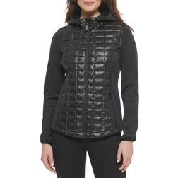 Guess Womens Quilted Cire Jacket Black