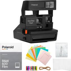 Polaroid 600 One Step Flash Instant Camera with B&W 600 Film & Accessory Bundle