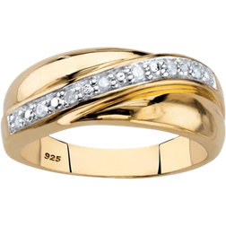 PalmBeach Round Wedding Band Ring - Gold/Diamonds