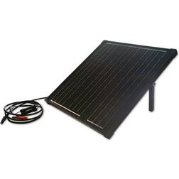 Technaxx 50W Solar Ladeset TX-214 Monokristallines tragbares Solarpanel mit Laderegler inkl. LCD-Anzeige Ideal für Garten, Camping, etc, lädt z.B. eine Auto- oder eine Wohnmobil-Batterie