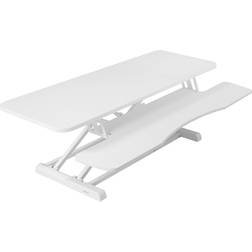 Vivo White Height Adjustable 42 Standing Desk Monitor Riser Sit Stand Tabletop