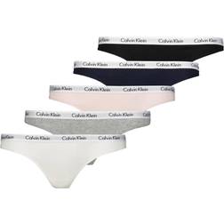 Calvin Klein Carousel Thong 5-pack - B/W/Gh/Nt/Sl