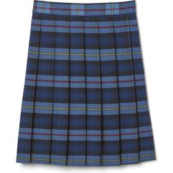 French Toast Little Girls' Pleated Skirt, Blue/Red Plaid