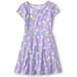 The Children's Place Girl's Easter Skater Dress - Petal Purple