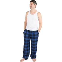 Leveret Mens Plaid Flannel Pajama Pants Black