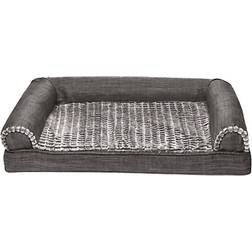 FurHaven Luxe Fur & Performance Linen Sofa Dog Bed Jumbo