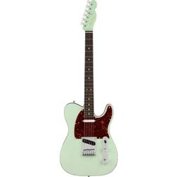 Fender American Ultra Luxe Telecaster Guitar, Rosewood, Transparent Surf Green