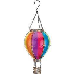 Small Rainbow Hot Air Balloon Solar Lantern Multi Bright