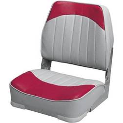 Wise 8WD734PLS-661 Standard Low Back Boat Seat, Grey/Red