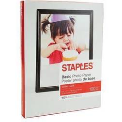 Staples Basic Glossy Photo Paper 8.5' 100/Pack 19900/13607 651611