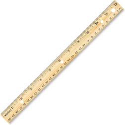 Westcott Wood Ruler Measuring Metric 1/16" Scale