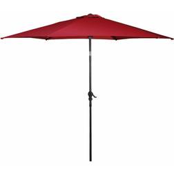 Household Essentials Patio Umbrella 6 Ribs Market Steel Tilt Crank