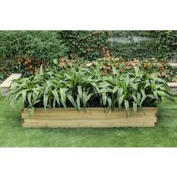 LuxenHome Natural Wood 4.9 2.3 Raised Garden Bed, WHPL1207