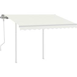 vidaXL Manual Retractable Awning with Posts 98.4x118.1"