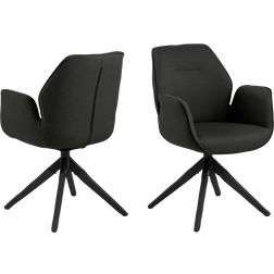 AC Design Furniture Aurelia Dark Grey/Black Kjøkkenstol 91cm 2st