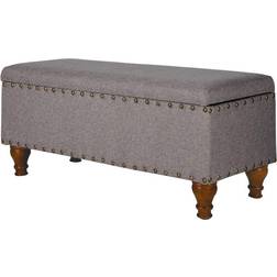 HomePop Upholstered with Nailhead Storage Bench