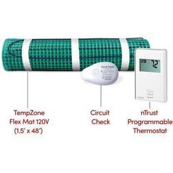 WarmlyYours 120V Floor Heating Tempzone Kit 1.5′ x 48 with Nspire Touch Thermostat for 72 SqFt