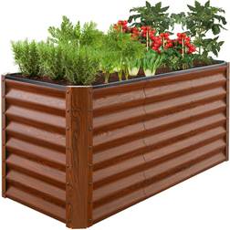 Best Choice Products 4x2x2ft Metal Raised Garden Planter Box Vegetables Flowers