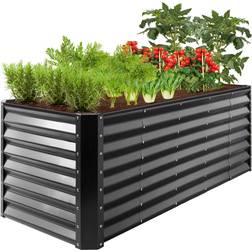 Best Choice Products 8x2x2ft Metal Raised Garden Planter Box Vegetables Flowers Herbs