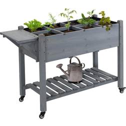 OutSunny 49"" 34"" Raised Garden Bed w/8 Grow Box Stand
