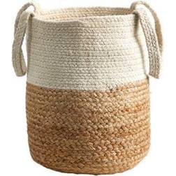 Nearly Natural 12.5 Jute Cotton Basket Planter