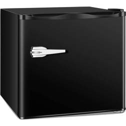 AGLUCKY Small Freezer,Freestanding Mini Freezer with Reversible Door & Removable Shelf & Adjustable Temperature Control Black 19.69*19.49*19.53in