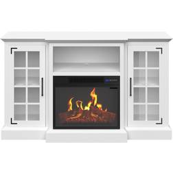 Northwest TV Stand with Electric Fireplace Fits TVs up to 65-Inches (White) White 65 Inch